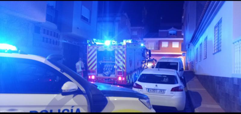 Vehículo incendiado en Librilla