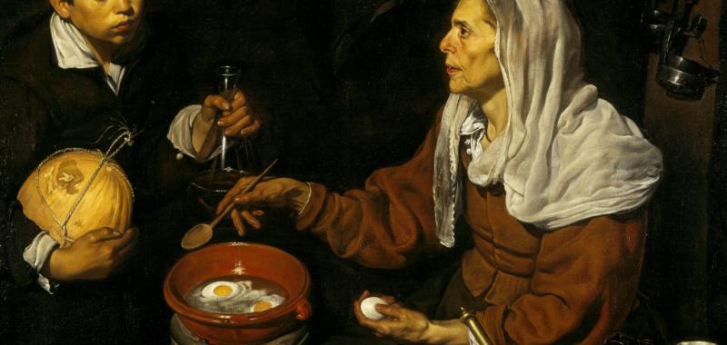 Vieja friendo huevos (1618) Velázquez